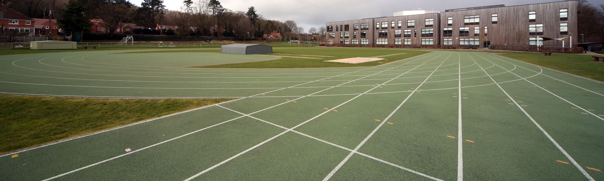 Outdoor school athletics track